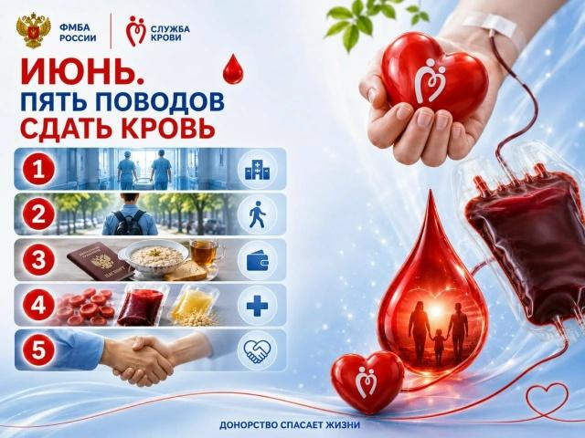 Июнь. Пять поводов сдать кровь